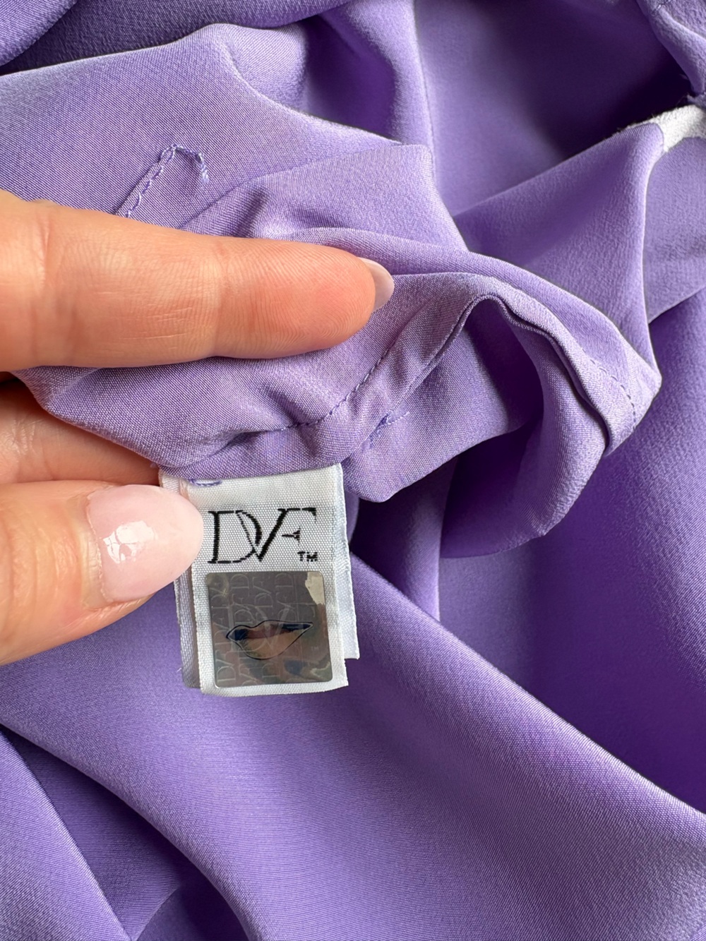 Diane von Furstenberg Julieta Silk Belted Shift Dress Pockets Lilac Purple 6 - Picture 9 of 12